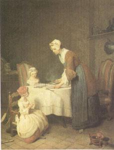 Jean Baptiste Simeon Chardin Le Benedicite (Saying Grace) (mk05) Sweden oil painting art